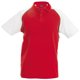 thumbnail image 1 of Kariban - Polo de manga corta con mangas en contraste con diseño Beísbol - Verano/ Vacaciones/ Deporte/Ejercicio (Rojo/Gris claro/ Blanco), 1 of 1