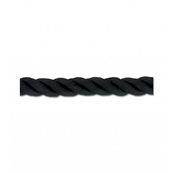 BLACK 6MM (1/4") RAYON TWIST CORD