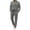Dark Gray, variant on Men's 2 Piece Linen Sets Casual Long Sleeve Button Down Cuban Shirt and Loose Pants Set Beach Vacation Outfits Brown M