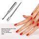 thumbnail image 5 of Empujador de uñas de doble punta de acero inoxidable de 2 piezas y recortador de cutículas de uñas TFixol  Herramienta de manicura, 5 of 7