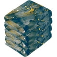thumbnail image 3 of Navy Blue Gold Marble Washcloth 12x12in Set, 4 Pack Absorbent Cotton Towel Square Kitchen Dishes Towels, Soft Cleaning Face Hand Towel Fast Drying Wash cloth, 3 of 7