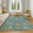 thumbnail image 7 of Addison Rugs Mayfield Premium Machine Washable Traditional Global Teal Rectangle Rug, 10' x 14', 7 of 7