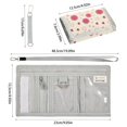 thumbnail image 3 of JIALIOU Nylon Trifold Card Wallet with ID Window Zipper Pocket for Men Women Teen Heart and Dot, 3 of 7