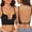 A1_Black, variant on Deep U Plunge Halter Backless Bra Low Back Wireless Seamless Lift Bust Shaping Bra Push Up Bralette Convertible Straps Bra U Shaped Back Support Underwear Low Back Push Up Bra Black M