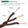 thumbnail image 4 of Unique Bargains 2 M/6.6 Ft 3 Core 18AWG Vintage Twisted Cloth Covered Electrical Wire Brown, 4 of 5