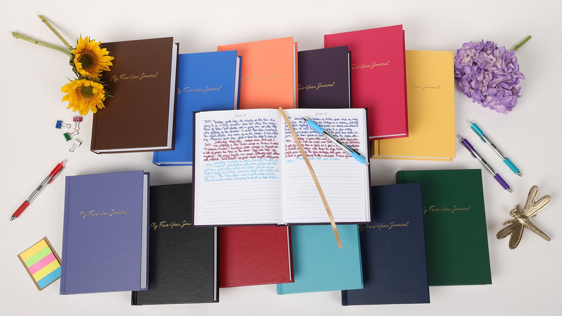 Hard Cover 5 Year Journal | The Easiest to Use Five Year Journal | Quick and Easy Five Year Daily Journal System | 6x8.25 Inch Size (Pool Turquoise)