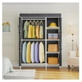 V7C Basic Garment Rack with Cover Portable Closets for Hanging Clothes