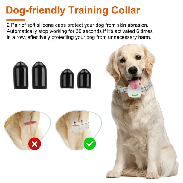 Electric Dog Shock Collar TeqHome IP67 Waterproof Electric Dog Training Collar Rechargeable Dog Receiver with Light Beep Vibration Shock Fit for All Dogs 10 150LBS White Walmart Business Supplies