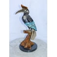 thumbnail image 5 of Nifao Hornbill Bird on Tree Branch, Colored Bronze Statue – Home Decor Sculpture, 10"L x 10"W x 22"H, 5 of 9
