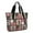 Red Plaid Dog, variant on Tote Bag for Women - Rottweiler with Floral Shoulder Bag - Large Utility Work Duffle Bag with Zipper Handbag for Travel, Work, Sprots