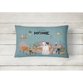 thumbnail image 2 of Carolines Treasures CK7959PW1216 White Boxer Sweet Home Canvas Fabric Decorative Pillow 12H x16W multicolor, 2 of 4