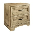 thumbnail image 2 of Castle Place Traditional 2 Drawer Wooden Nightstand, Light Oak, 2 of 9