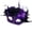 Purple, variant on Mardi Gras Mask, Venetian Feather Flower Masquerade Mask, Vintage Lace Floral Half‑Eye Costume Mask With Feather Embellishment, Adjustable Party Mask for Mardi Gras, Halloween, Prom & Dress‑Up Events