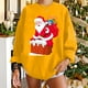 thumbnail image 3 of Sudaderas de Cuello Redondo de Navidad Para Mujer Otoño Invierno Impreso Jersey Manga Larga Blusa Sólida Tops Odeerbi ODB209427, 3 of 5