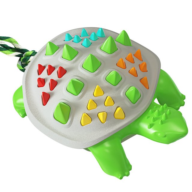Dog Chew Toy Turtle Rubber Biteproof Puppy Chewing Rope Pet Tooth Cleaning Toy