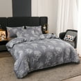 thumbnail image 1 of Housse de Couette Cœur Rose Ensemble de Literie 3 Pcs Microfibre Motif Amour & Rayures Housse de Couette Réversible avec Fermeture Éclair et 2 Taies d'Oreiller, 1 of 7