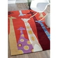 thumbnail image 2 of Nuloom 5' x 7' Tapis de Girafe Touffeté Main en Rouge, 2 of 2