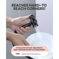 thumbnail image 3 of Wowow Black Double Handle High-Arc Widespread Deck Mounted kitchen faucet filter for kitchen sink With Side Spray in Brass, 3 of 8