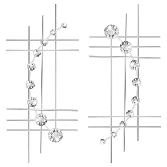 4 Pcs Metal Wall Art, Silver Polygonal Design for Living Room, Modern Home Wall Decor with Reflective Beads, Abstract Geometric Accent, Long-lasting Iron Sculpture, 36 x 12 cm/14.17 x 4.72 in
