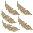 thumbnail image 2 of 5Pcs Hojas Patrón Rhinestones Adhesivo DIY Ropa Teléfono Decoración Accesorios Oro, 2 of 8