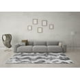 thumbnail image 3 of Ahgly Company Indoor Round Abstract Gray Modern Area Rugs, 3' Round, 3 of 4