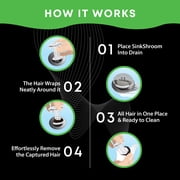 SinkShroom Chrome Edition Revolutionary Bathroom Sink Drain Protector Hair Catcher, Strainer, Snare