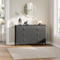thumbnail image 6 of EastVita Fluted Dresser 47 Inch Wide Storage Organizer Cabinet for Living Room Hallway Entryway Black, 6 of 7