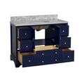 thumbnail image 5 of Madison 48" Bathroom Vanity with Royal Blue Cabinet and Carrara Marble Top, 5 of 5