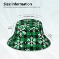 thumbnail image 3 of Fuzoiu Christmas Pattern At Buffalo Plaid Print Reflective Bucket Hat,Outdoor Hat for Men and Women,Bucket Hat for Travel Fishing Hunting Summer Camp, 3 of 6