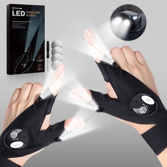 Gisneze LED 100 Lumens Flashlight Gloves, Hands-Free for Fishing