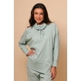 thumbnail image 3 of Women's Allergy-Free Fifi Funnel Neck Pullover ( Size: XS | Color: Muted Green ), 3 of 5