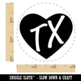 thumbnail image 2 of TX Texas State in Heart Self-Inking Rubber Stamp Ink Stamper - Black Ink - Small 3/4 Inch, 2 of 7