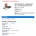 thumbnail image 2 of Rear Brake Pad Set - Compatible with 2013 - 2016 Mercedes-Benz GL550 - Centric, 2 of 2