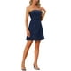 thumbnail image 2 of Vestido de mezclilla sin mangas para mujer Inspire Chic, mini vestido XL azul oscuro, 2 of 6