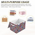 thumbnail image 6 of Yayeee Collapsible Storage Bin with Lid Fabric Closet Decorative Basket with Handles, Colorful Mandala Pattern, 6 of 7