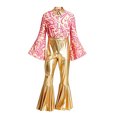thumbnail image 6 of HOWPAY Halloween Costumes for Men Disco One Piece Jumpsuit Dance Outfit Retro Role Play Fancy Bodysuit For Masquerade Carnival Party Stage Event Halloween Costumes XXL, 6 of 9