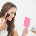 thumbnail image 3 of Unique Bargains 2pcs Delicate Square Handheld Mirrors for Personal Grooming Rose Red, 3 of 5