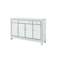 thumbnail image 2 of Elegant Decor Reflexion 4 Door 56" Mirrored Buffet Cabinet in Antique Silver, 2 of 3