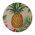 thumbnail image 2 of JEUXUS  Tablecloth Round Tablecloths Tropical Flowers Vintage Pineapple for Circular Table Cover Washable Polyester for Buffet Table Parties Holiday Dinner Wedding, 2 of 7