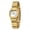 Gold White, variant on Small Gold Watches for Women, Dainty Minimalist Dress Watch with Square Dial, Vintage Stainless Steel Watch, Waterproof Women Wristwatch (Gold)