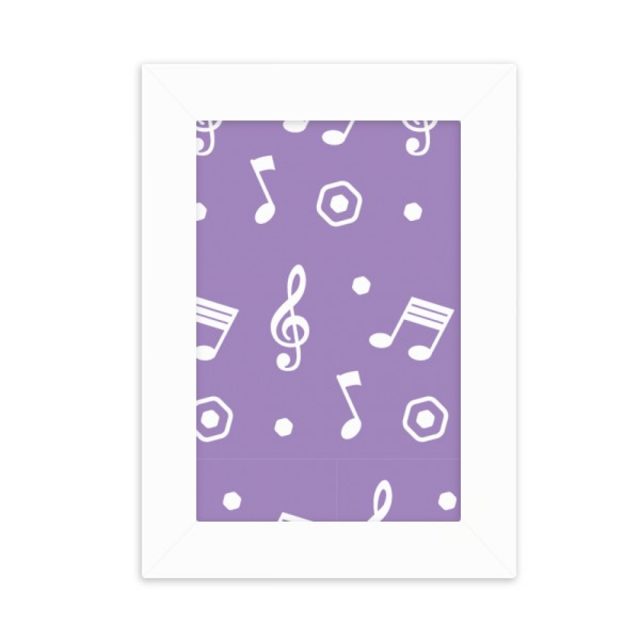 Musique Blanche Notes Violet de Bureau Photo Cadre Photo Affichage Décoration Art Peinture