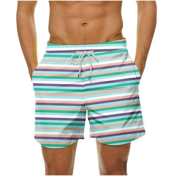 Summer Saving! WRKEKC Swim Shorts Men,Men's Summer Loose Beach Shorts Pocket Swimming Pants