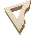 thumbnail image 6 of Ekena Millwork 3 1/2"W x 24"D x 28"H Olympic Traditional Rough Cedar Woodgrain TimberThane Bracket, Primed Tan, 6 of 6