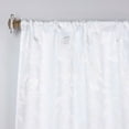 thumbnail image 2 of Superior Blackout Leaves Curtains Set of 2, Light Filtering Rod Pocket Curtain Panel Set, White-White, 26"W x 84"L, 2 of 9