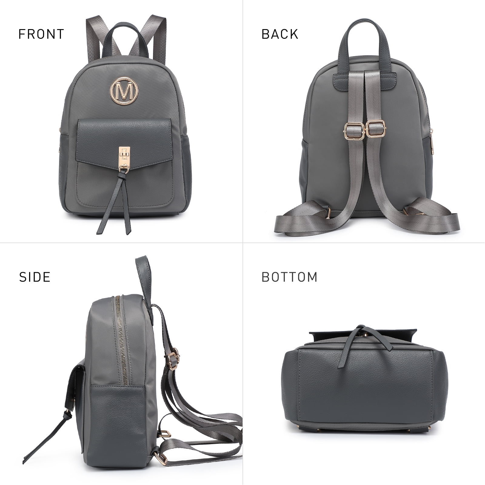 4936 Backpack Purse Mini Anti-theft bag Waterproof Nylon Backpack Stylish Mini Backpack for Women Nylon Travel Purse Small Anti Theft  main image 3