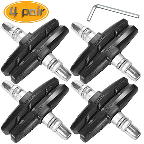 Road Mountain Blocks Details about   WTSHOP 4 Pairs V Bike Brake Pads with Hex Nuts and Spacers 