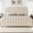 Off-white (800-2), variant on Queen Size Velvet Bed Frame, 50.2" Tall Headboard & Footboard, Upholstered Platform Queen Bed Frame with Nailhead Trim, No Box Spring Needed, Noise Free, Solid Wooden Slats, Beige
