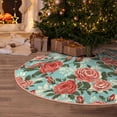 thumbnail image 5 of Sikiie Rose Flowers Nativity Christmas Tree Skirt, Jesus Christian Winter Holiday Tree Mat Decoration(30-48IN)48", 5 of 6