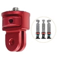 thumbnail image 1 of Mini adaptador de montura de trípode, rotación de 360  degree universal con convertidor de tornillo de 1/4 "aleación de aluminio para cámara profesional Rojo shamjiam  Adaptador de montura mini trípode, 1 of 8