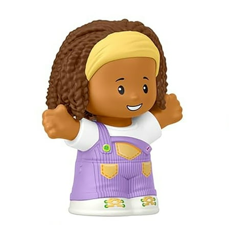 Replacement Part for Collectible Fisher-Price Little People Dollhouse Schoolhouse Playground Playset JCW82 - Replacement African American Little Girl Figure Wearing Purple Overalls